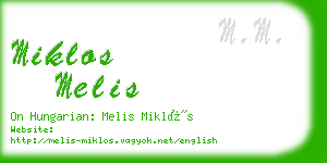 miklos melis business card